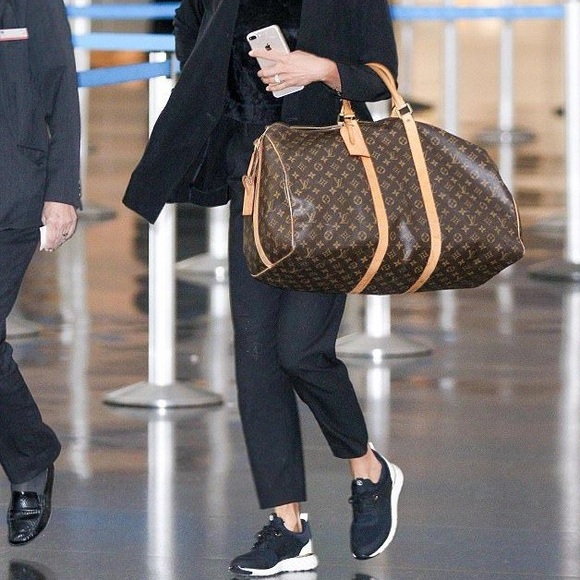 Authenticated Louis Vuitton LV CarryAll 55 Speedy Travel Duffle Bag Luggage - Picture 5 of 16